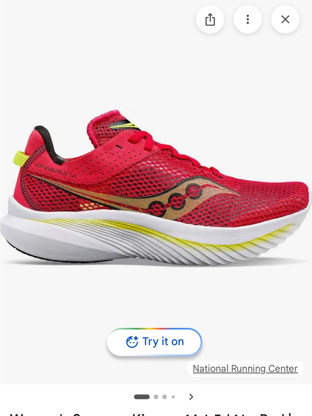 WOMEN'S SAUCONY KINVARA 14, Red Rose, 8